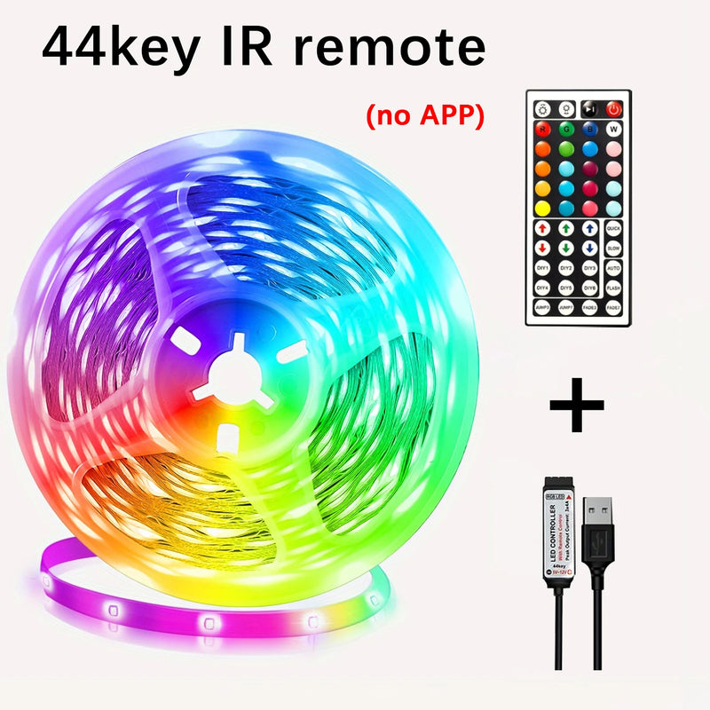 Fita de LED USB 5V 5m 10m 20m 30m Luz de LED para ambiente Fita flexível Fita de LED para decoração de casa, sala de estar, quarto, luz de fundo de TV