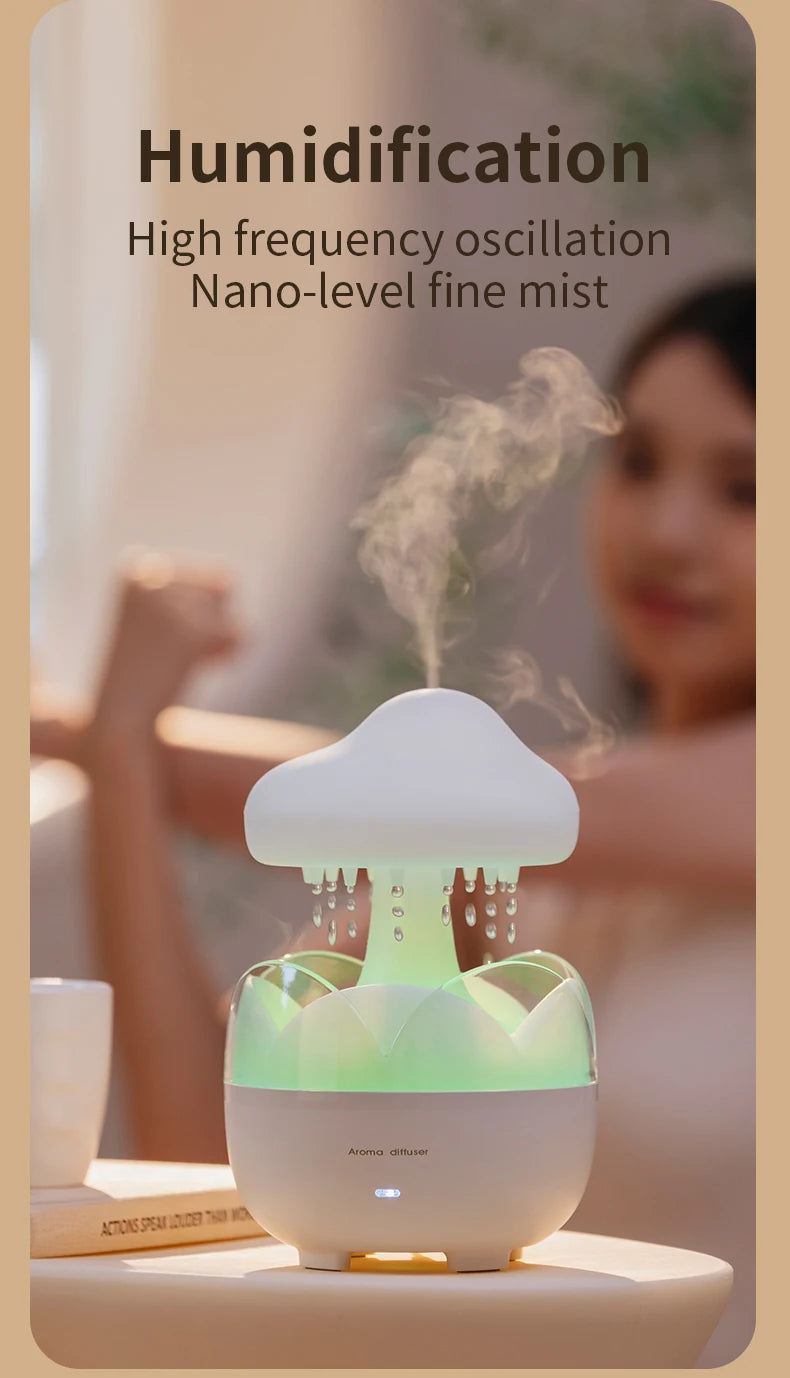Umidificador Cogumelo Chuva Relaxante