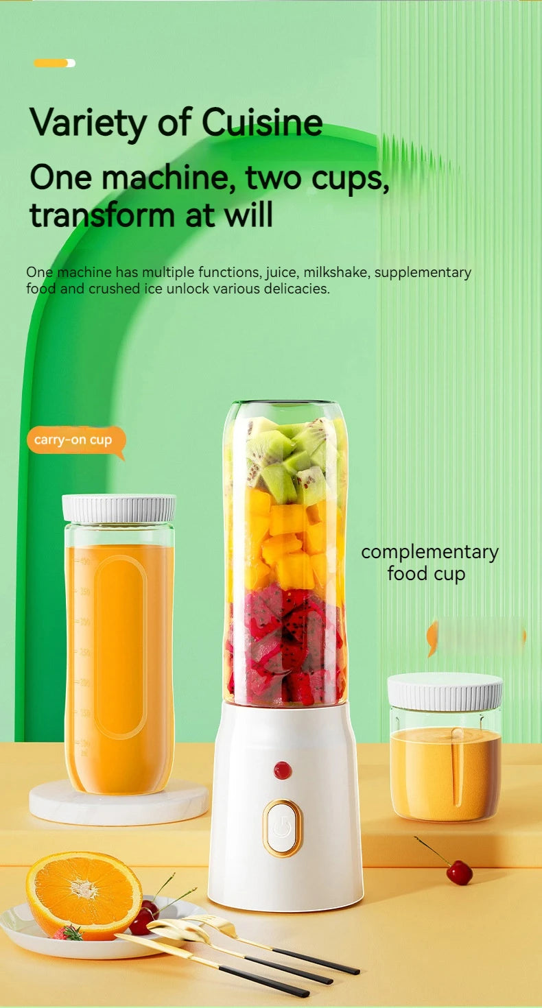 Mini Liquidificador Portátil 10 Lâminas – Sem Fio, Recarregável e Tritura Gelo e Frutas