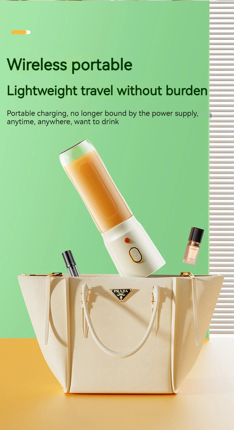 Mini Liquidificador Portátil 10 Lâminas – Sem Fio, Recarregável e Tritura Gelo e Frutas