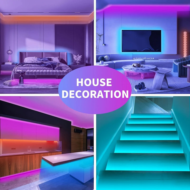 Fita de LED USB 5V 5m 10m 20m 30m Luz de LED para ambiente Fita flexível Fita de LED para decoração de casa, sala de estar, quarto, luz de fundo de TV