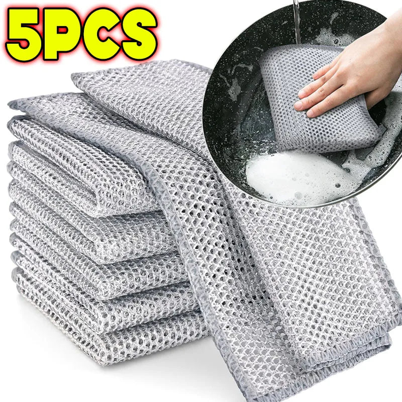 Pano Mágico de Aço Dupla Face – Super Resistente para Panelas, Louças e Limpeza Pesada (1 a 20 unid.)