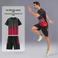 Roupas de ginástica masculinas, camiseta de seda gelada de manga curta, secagem rápida, conjunto esportivo de verão para basquete, corrida matinal, shorts de treino