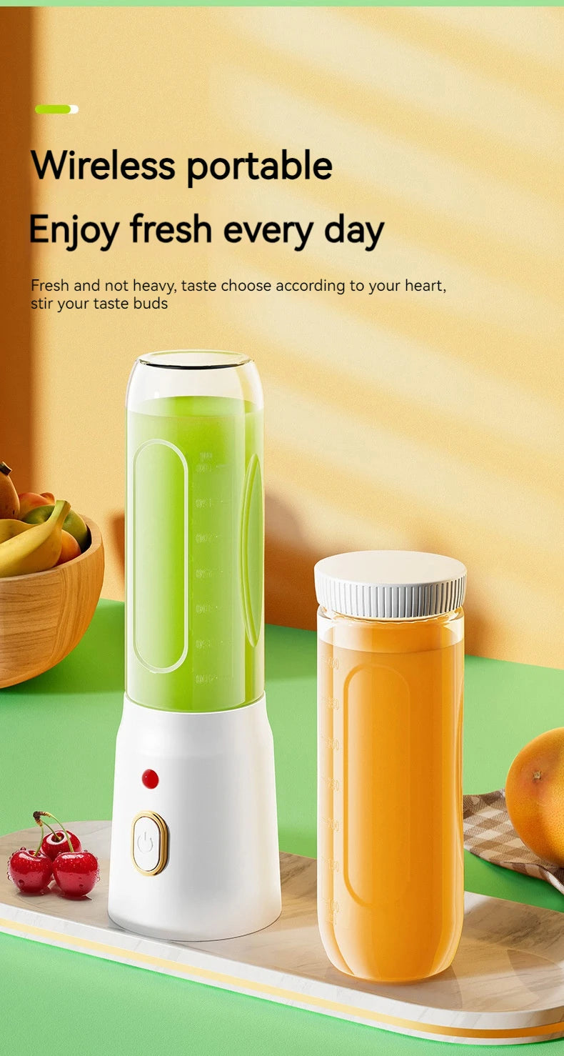 Mini Liquidificador Portátil 10 Lâminas – Sem Fio, Recarregável e Tritura Gelo e Frutas