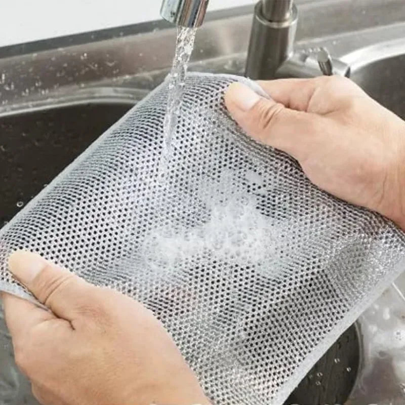 Pano Mágico de Aço Dupla Face – Super Resistente para Panelas, Louças e Limpeza Pesada (1 a 20 unid.)