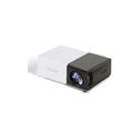 Mini projetor com tela de 72 polegadas, lâmpada LED com vida útil de 30.000 horas, suporte HD, compatível com Android/IOS/Windows/HDTV/USB