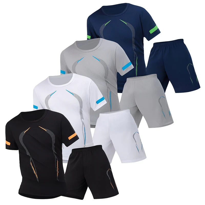 Pacote com 2/6 shorts masculinos plus size de secagem rápida, manga curta, terno masculino, lazer, esportes, corrida, fitness, camiseta, shorts coringa, adolescente
