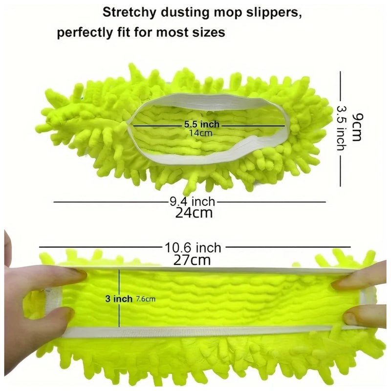 Chinelo Mopa de Microfibra – Lavável, Reutilizável e Antipoeira para Banheiro e Quarto (1 a 5 pares)