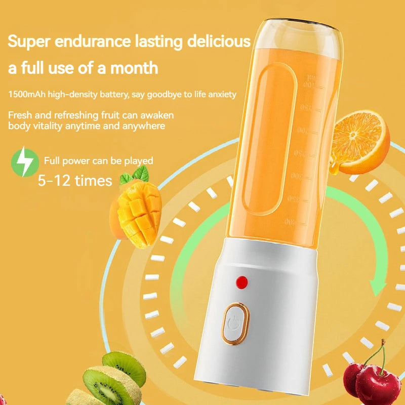 Mini Liquidificador Portátil 10 Lâminas – Sem Fio, Recarregável e Tritura Gelo e Frutas
