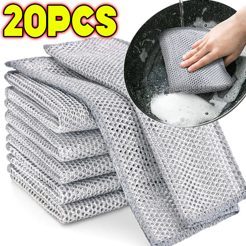 Pano Mágico de Aço Dupla Face – Super Resistente para Panelas, Louças e Limpeza Pesada (1 a 20 unid.)
