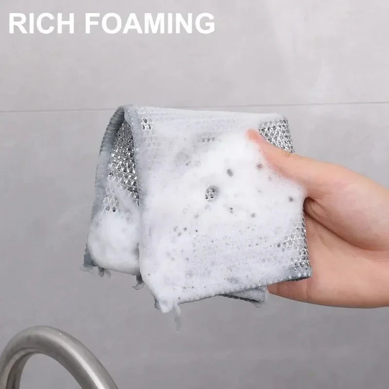Pano Mágico de Aço Dupla Face – Super Resistente para Panelas, Louças e Limpeza Pesada (1 a 20 unid.)