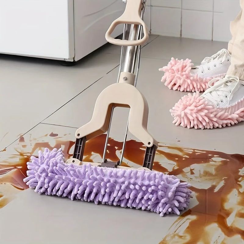 Chinelo Mopa de Microfibra – Lavável, Reutilizável e Antipoeira para Banheiro e Quarto (1 a 5 pares)