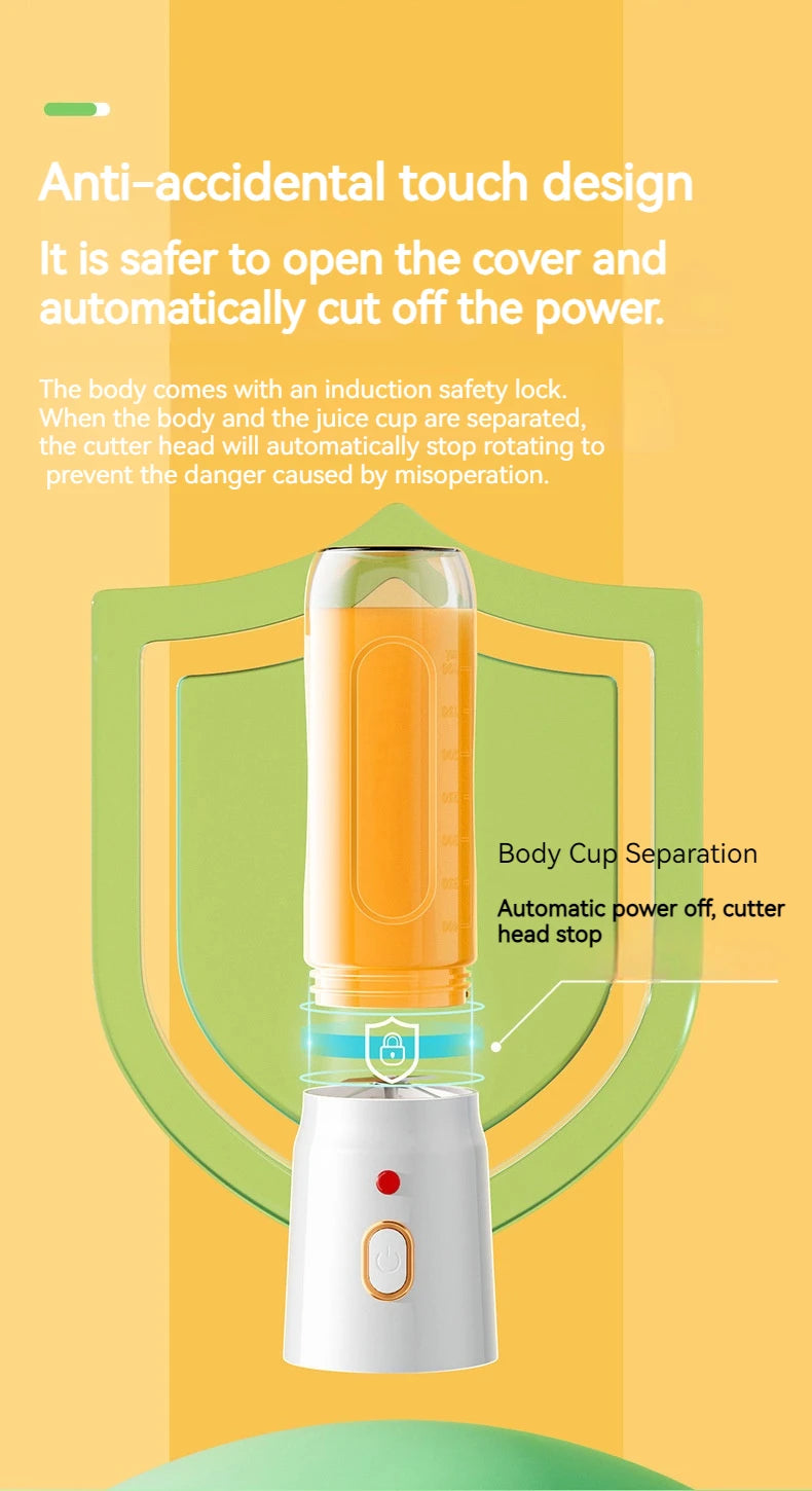 Mini Liquidificador Portátil 10 Lâminas – Sem Fio, Recarregável e Tritura Gelo e Frutas