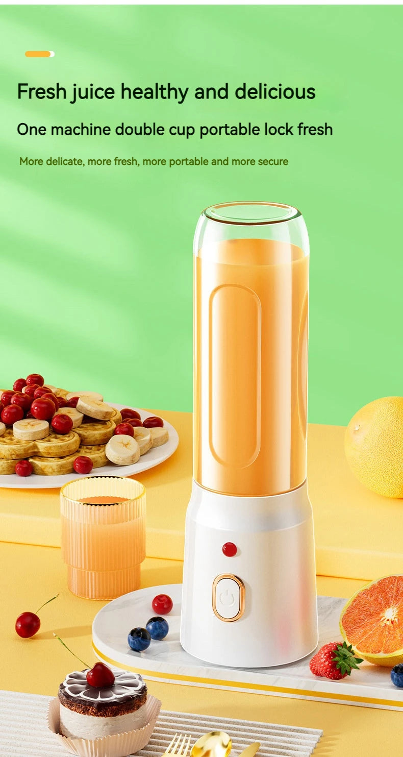 Mini Liquidificador Portátil 10 Lâminas – Sem Fio, Recarregável e Tritura Gelo e Frutas