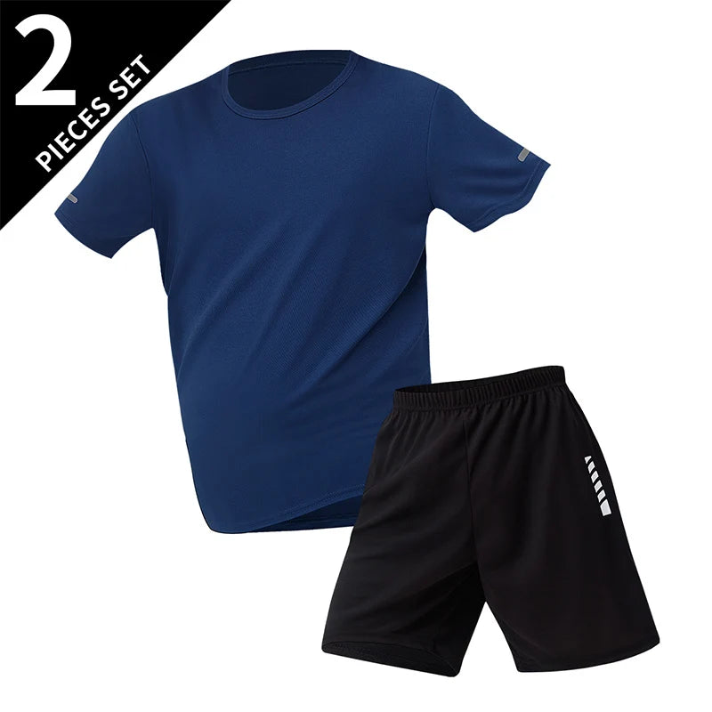 Pacote com 2/6 shorts masculinos plus size de secagem rápida, manga curta, terno masculino, lazer, esportes, corrida, fitness, camiseta, shorts coringa, adolescente