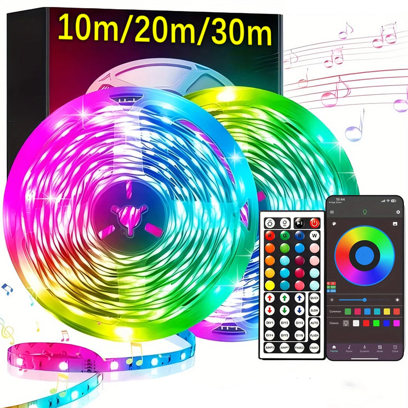 Fita de LED USB 5V 5m 10m 20m 30m Luz de LED para ambiente Fita flexível Fita de LED para decoração de casa, sala de estar, quarto, luz de fundo de TV