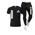 Terno esportivo casual masculino de manga curta, conjunto de duas peças, camiseta e calça, moda primavera/verão 2025