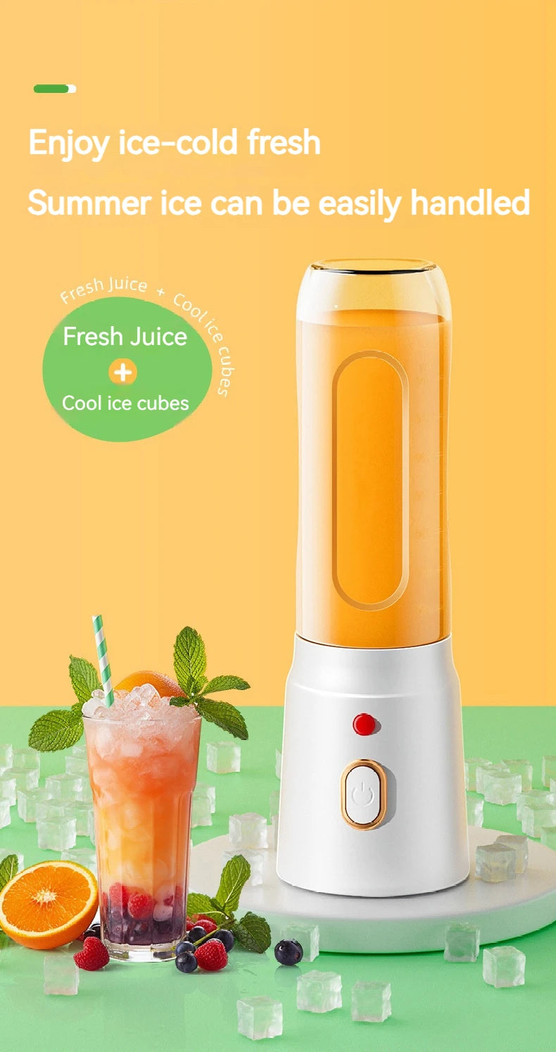 Mini Liquidificador Portátil 10 Lâminas – Sem Fio, Recarregável e Tritura Gelo e Frutas