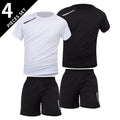 Pacote com 2/6 shorts masculinos plus size de secagem rápida, manga curta, terno masculino, lazer, esportes, corrida, fitness, camiseta, shorts coringa, adolescente