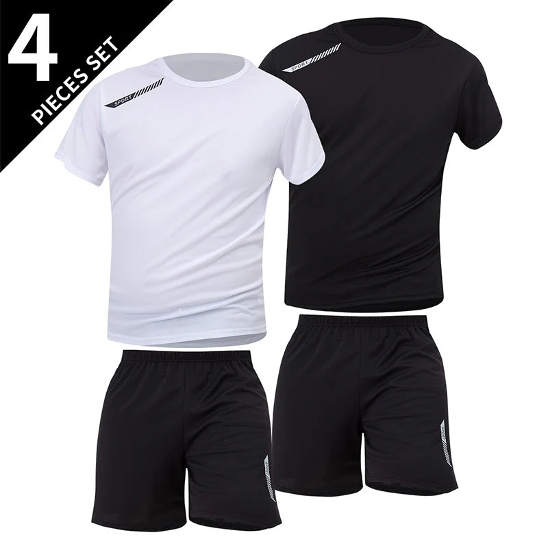 Pacote com 2/6 shorts masculinos plus size de secagem rápida, manga curta, terno masculino, lazer, esportes, corrida, fitness, camiseta, shorts coringa, adolescente
